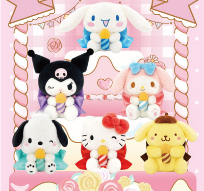 Coffret aveugle en peluche avec dessin animé Joyeux anniversaire