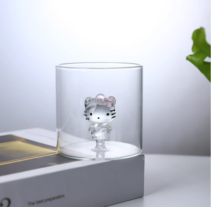 3D Kitty Glass cup