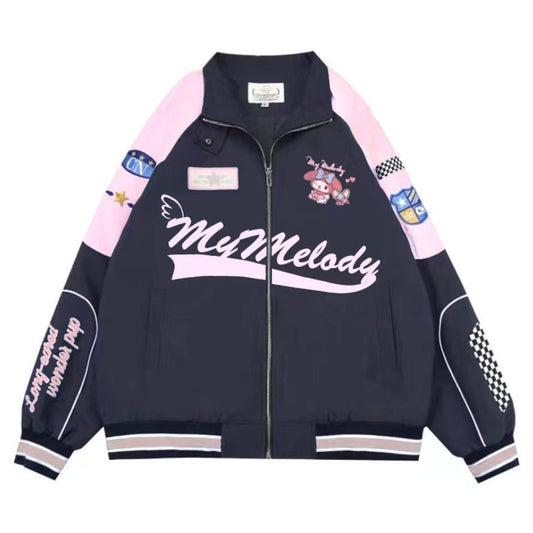 Veste motard rose Melo