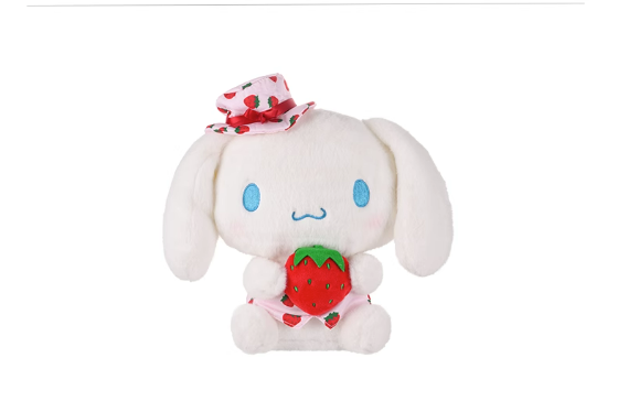 Jouet en peluche en forme de nœud aux fraises de 20 cm