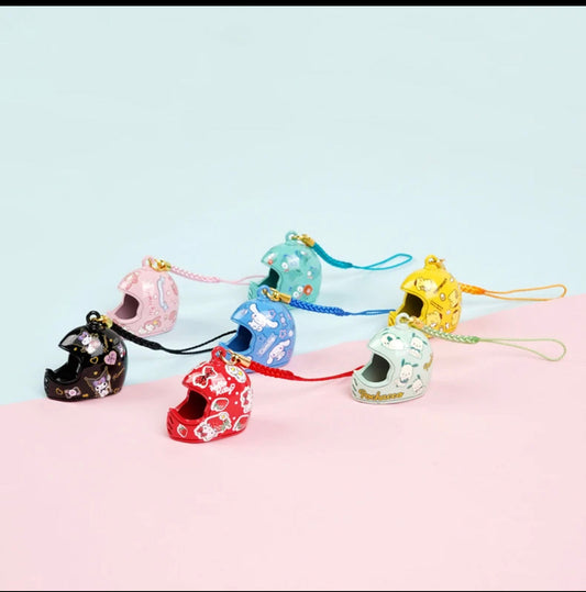 Porte-clés clochette au design de casque mignon