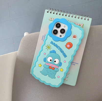 Coque de téléphone à motif de vague de dessin animé