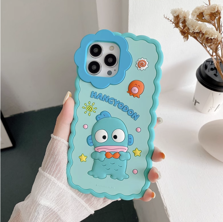 Coque de téléphone à motif de vague de dessin animé