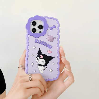 Coque de téléphone à motif de vague de dessin animé