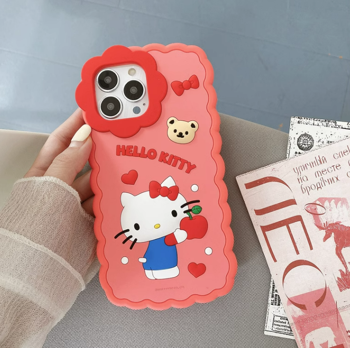 Coque de téléphone à motif de vague de dessin animé