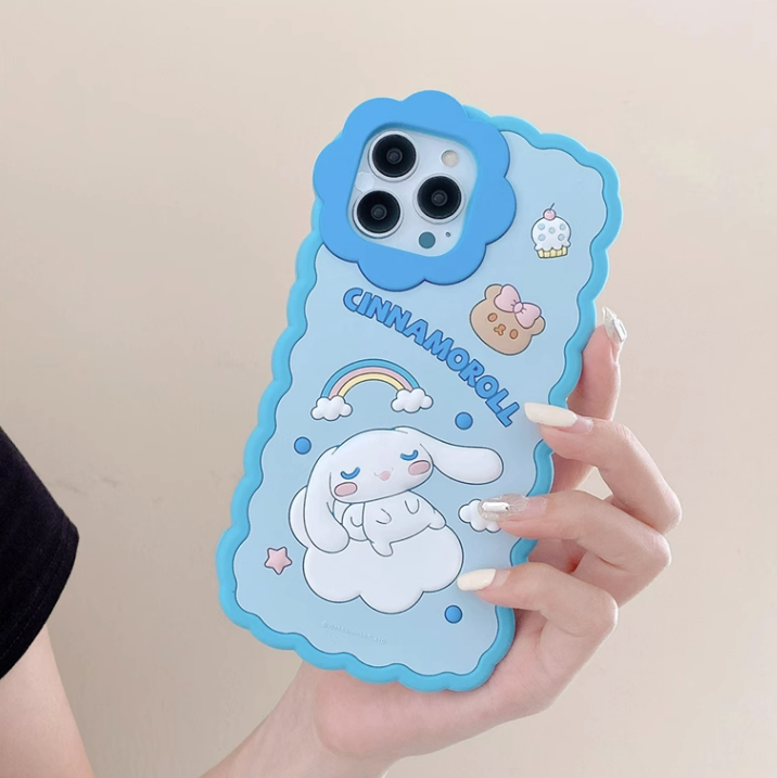 Coque de téléphone à motif de vague de dessin animé