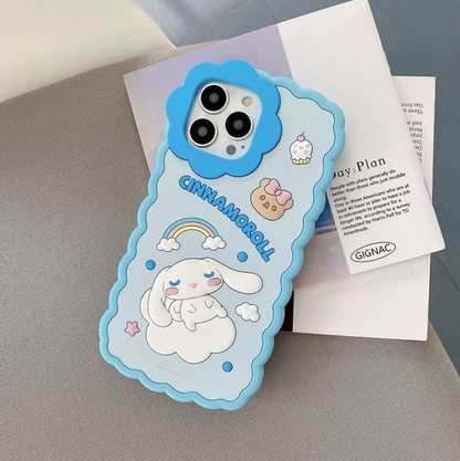 Coque de téléphone à motif de vague de dessin animé