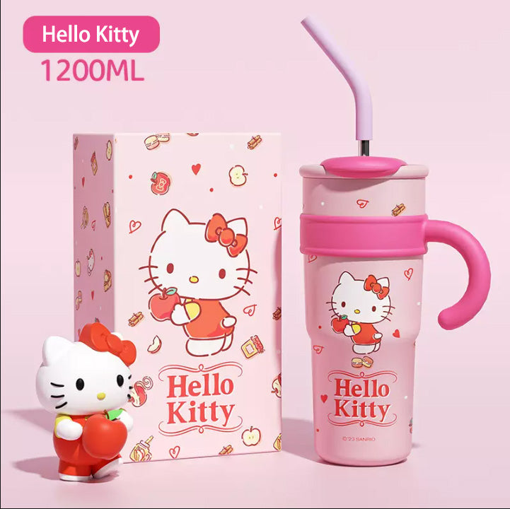 Cute Straw Stainless Vacuum Bottle