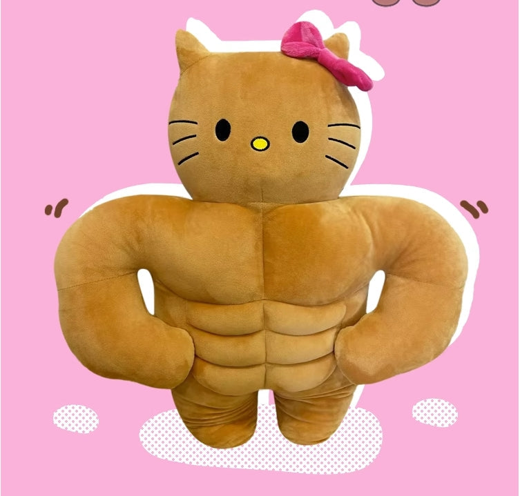 Jouets en peluche amusants Muscle Kitty 