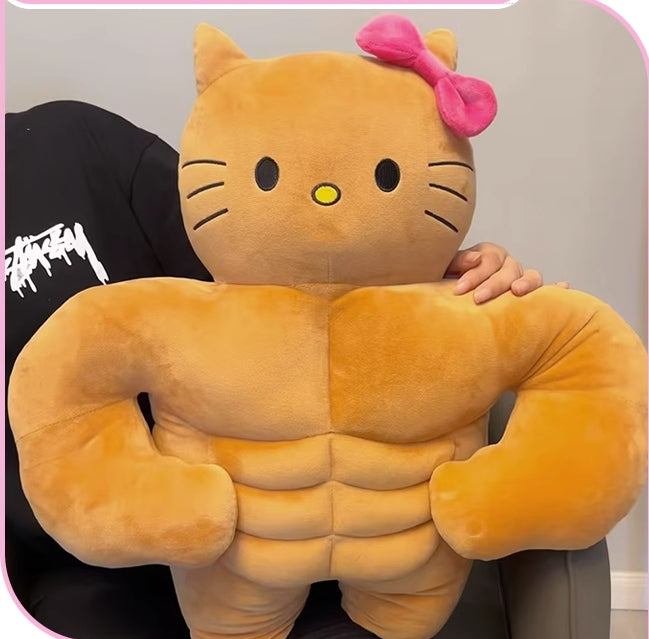 Jouets en peluche amusants Muscle Kitty 