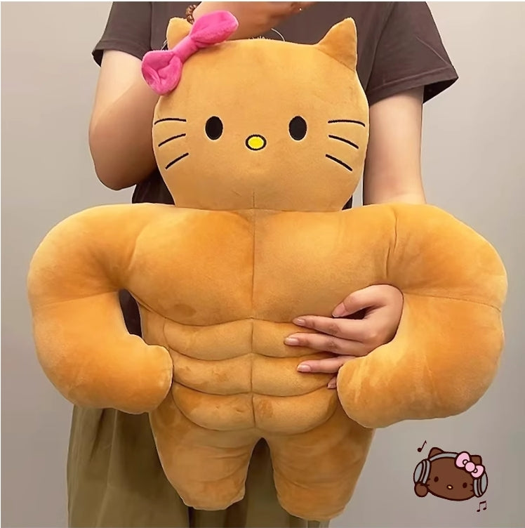 Jouets en peluche amusants Muscle Kitty 