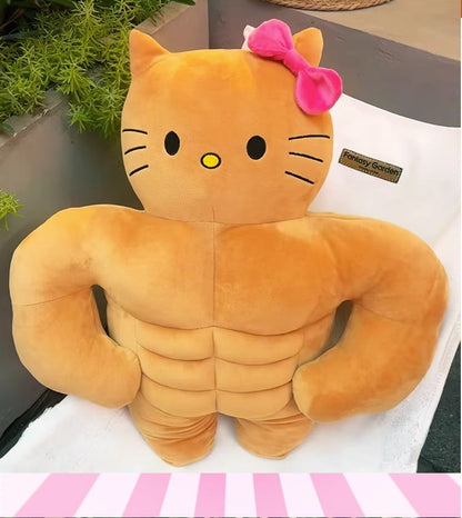 Jouets en peluche amusants Muscle Kitty 