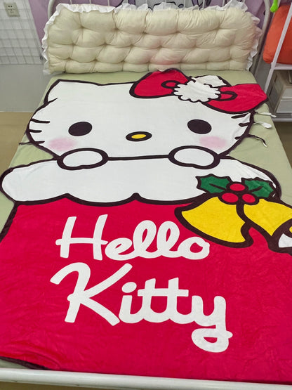 Kitty Shaped Christmas Blanket