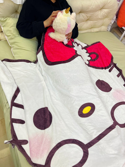 Kitty Shaped Christmas Blanket