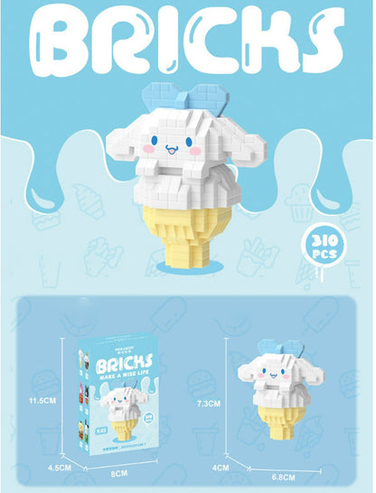 Eiscreme-Snacks-Bausteine