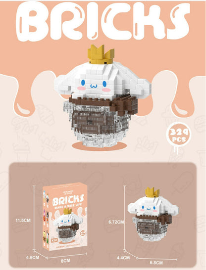 Eiscreme-Snacks-Bausteine