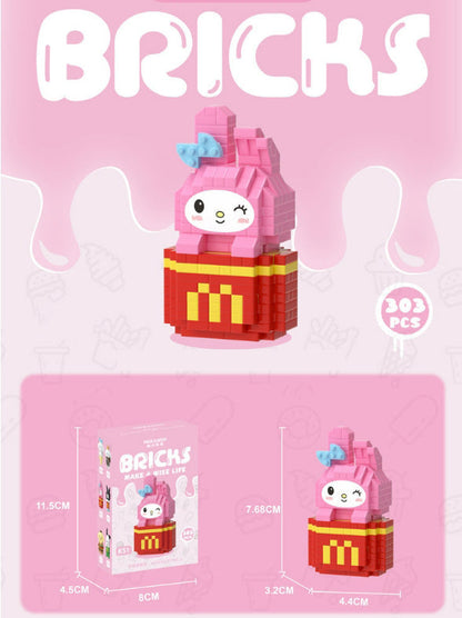 Eiscreme-Snacks-Bausteine