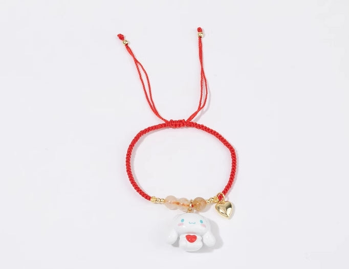 Cartoon rotes Seil Armband