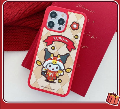 Coque de téléphone à motif de dessin animé du Nouvel An