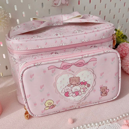 Trousse de maquillage multicouche Kawaii Mikko