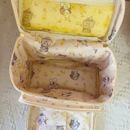 Trousse de maquillage multicouche Kawaii Mikko