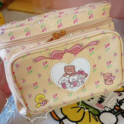 Trousse de maquillage multicouche Kawaii Mikko