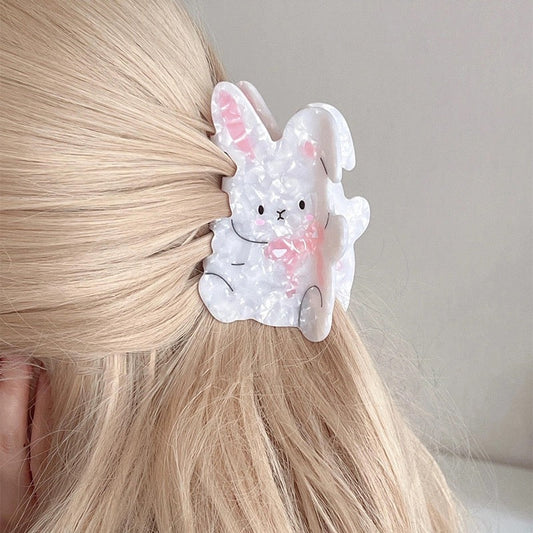 Cute Rabbit Acetate Acrylic Hair Claw
