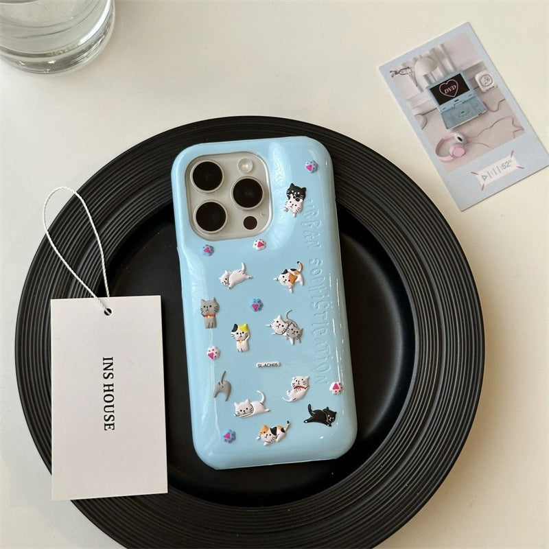 Coque iPhone autocollante avec chaton coloré