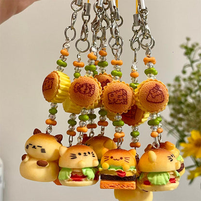 Cute Animal Hamburger Keychain Phone Strap SK483