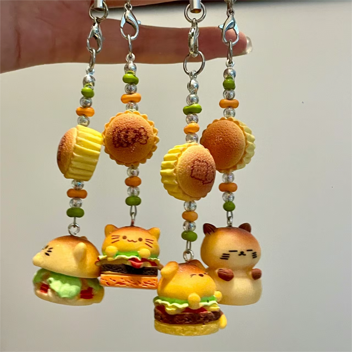 Cute Animal Hamburger Keychain Phone Strap SK483