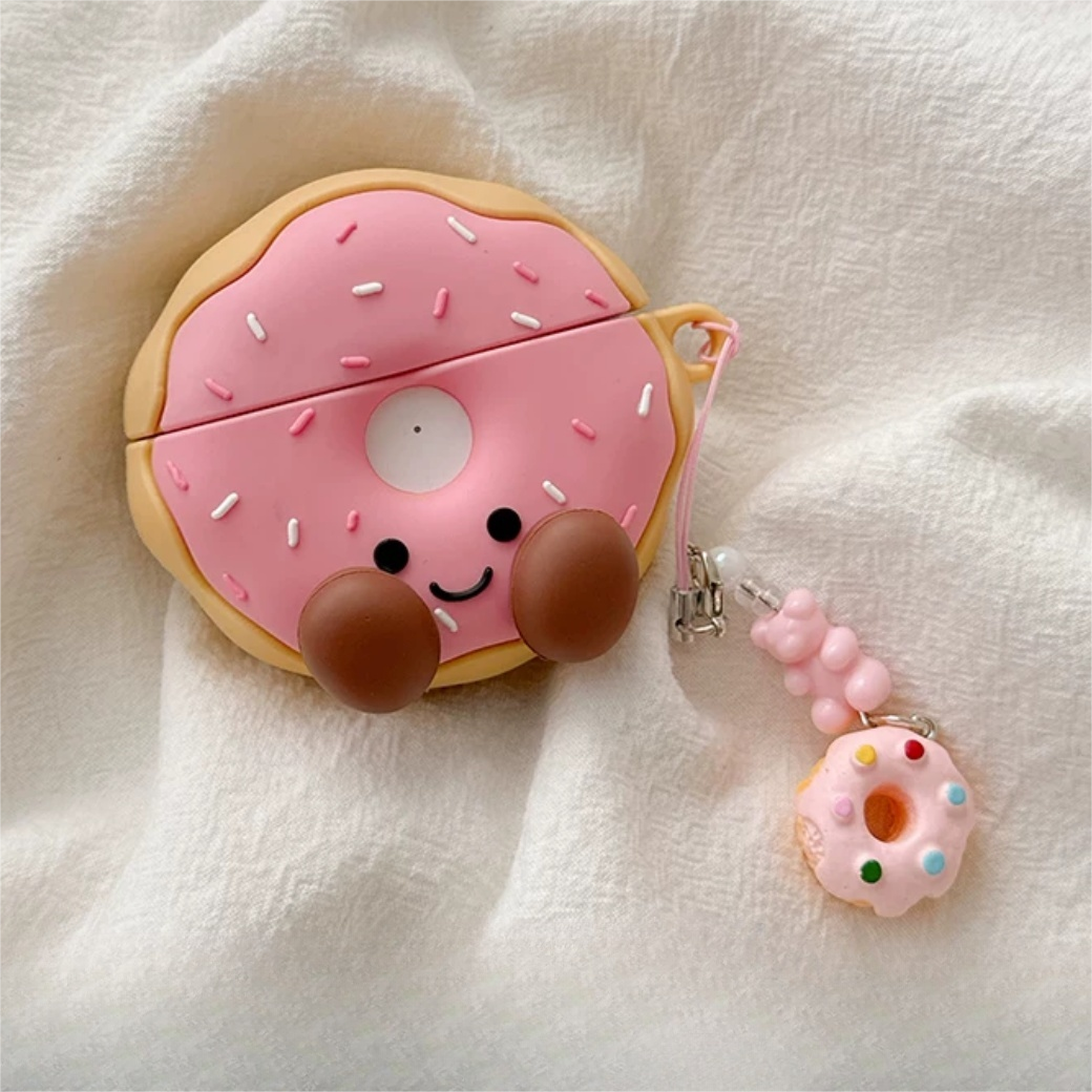 Smile Donut AirPods Earphone Case With Accessories