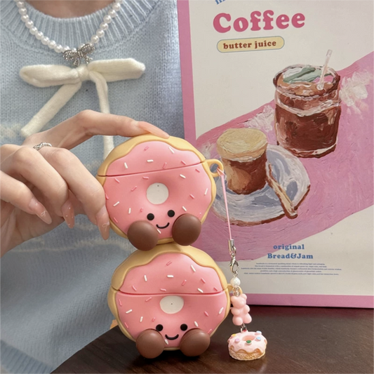 Smile Donut AirPods Earphone Case With Accessories