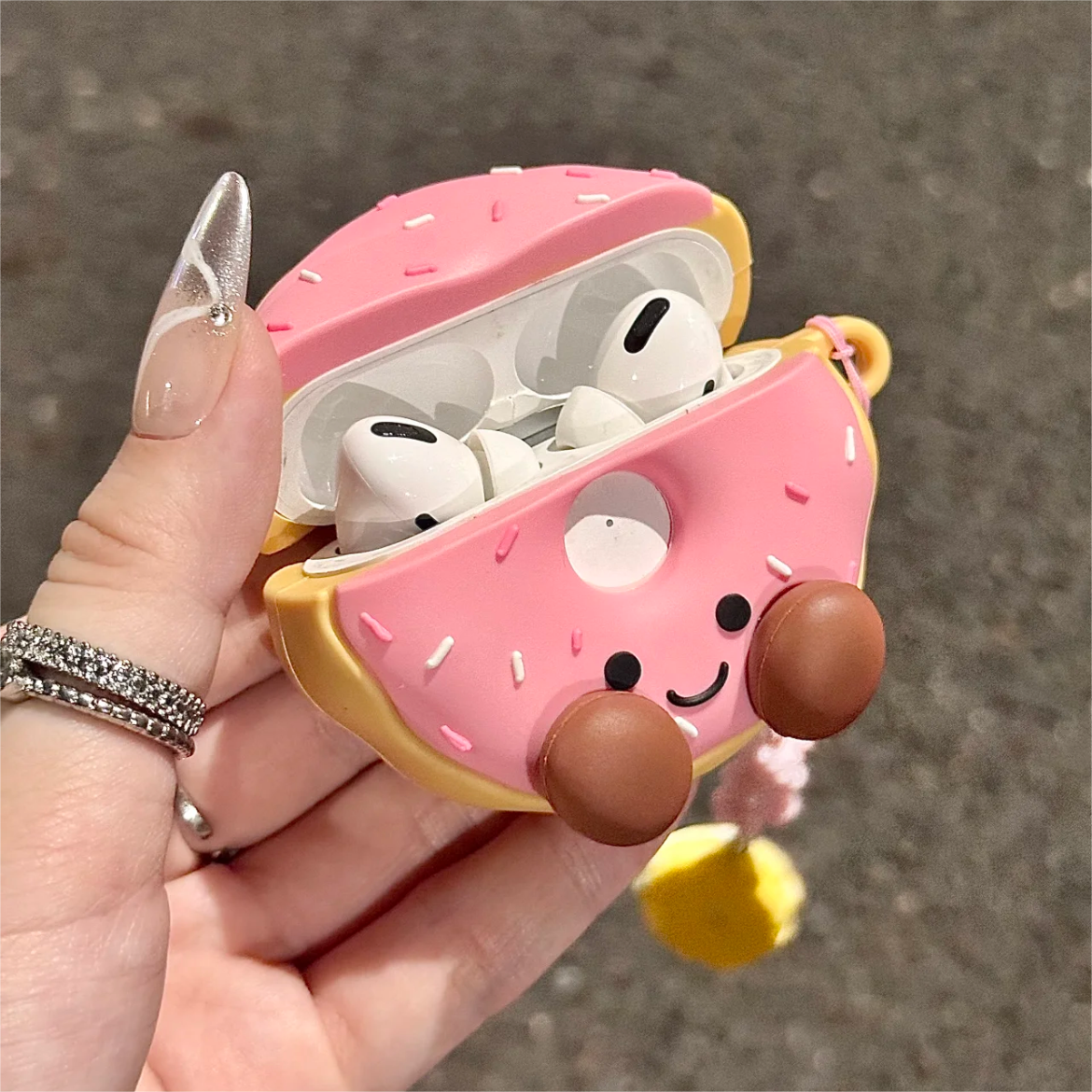 Smile Donut AirPods Earphone Case With Accessories