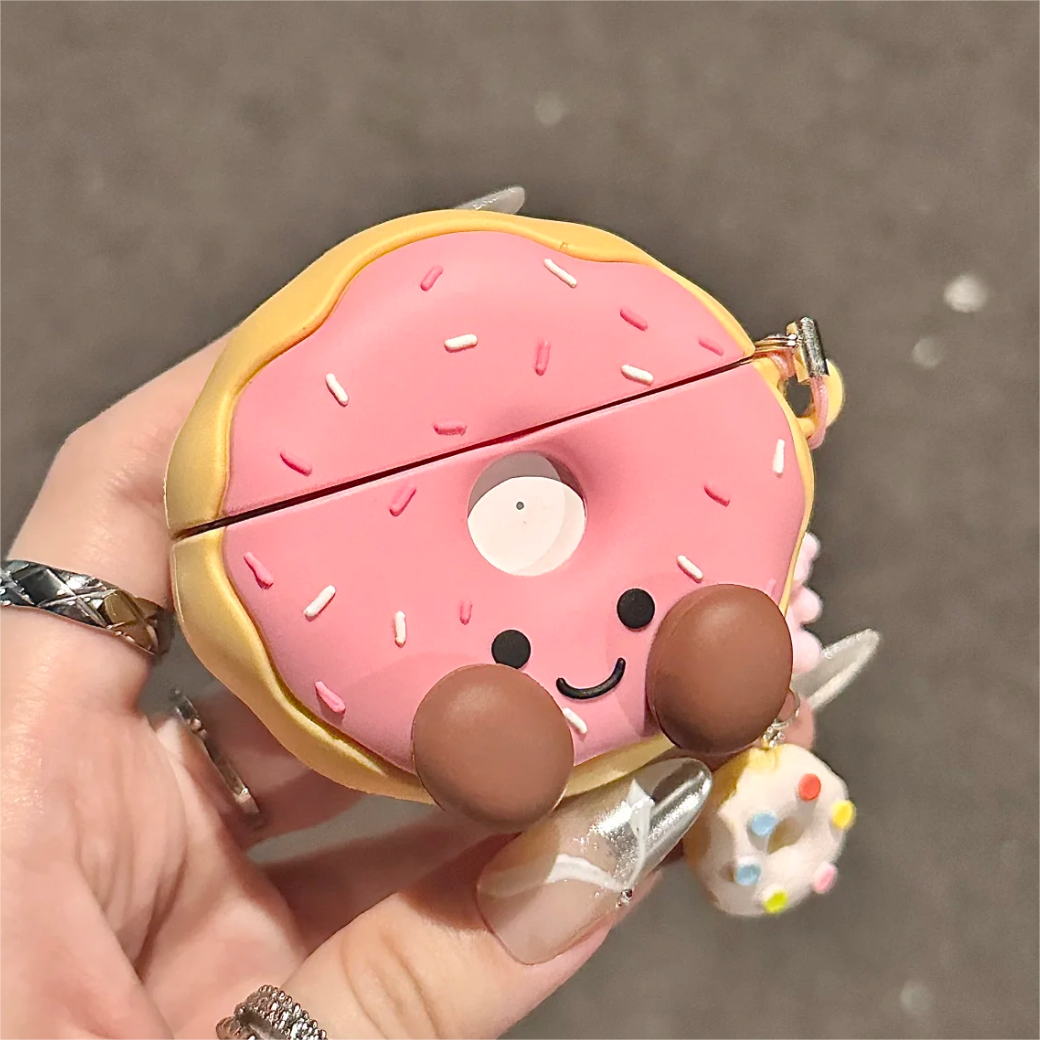 Smile Donut AirPods Earphone Case With Accessories