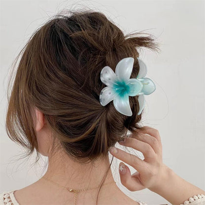Gradient Flower Hair Clip Hair Claw Set
