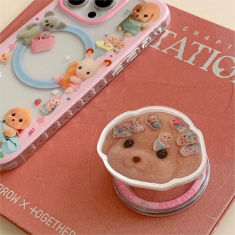 Cute Puppy Shaker Magnetic Stand iPhone Case