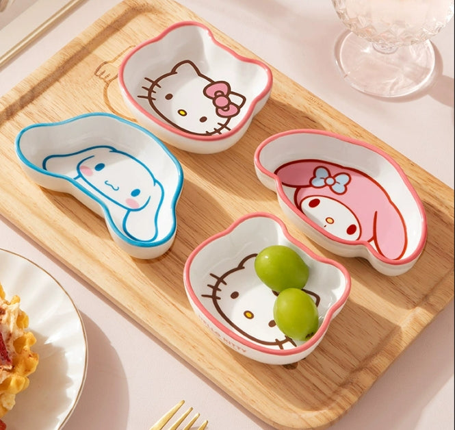 Mini assiettes en céramique à motif de dessin animé