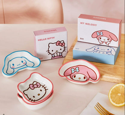 Mini assiettes en céramique à motif de dessin animé