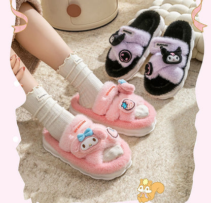 Chaussons mignons en peluche pour la maison