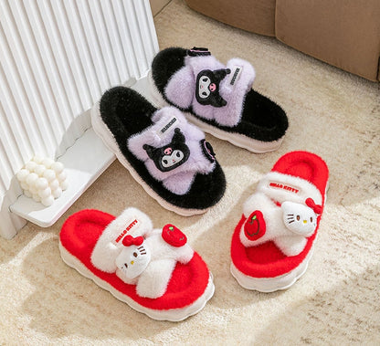 Chaussons mignons en peluche pour la maison