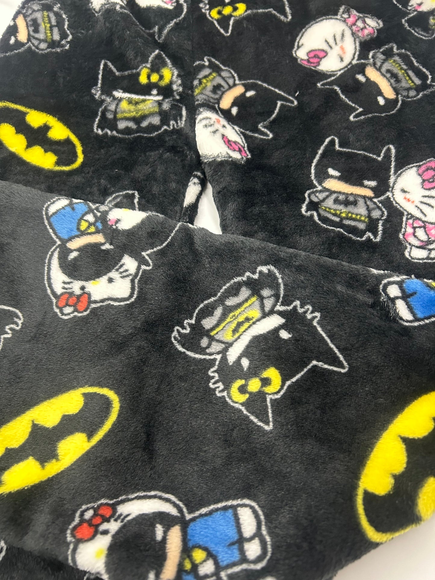 Kitty Batman Fuzzy Pajama Pants