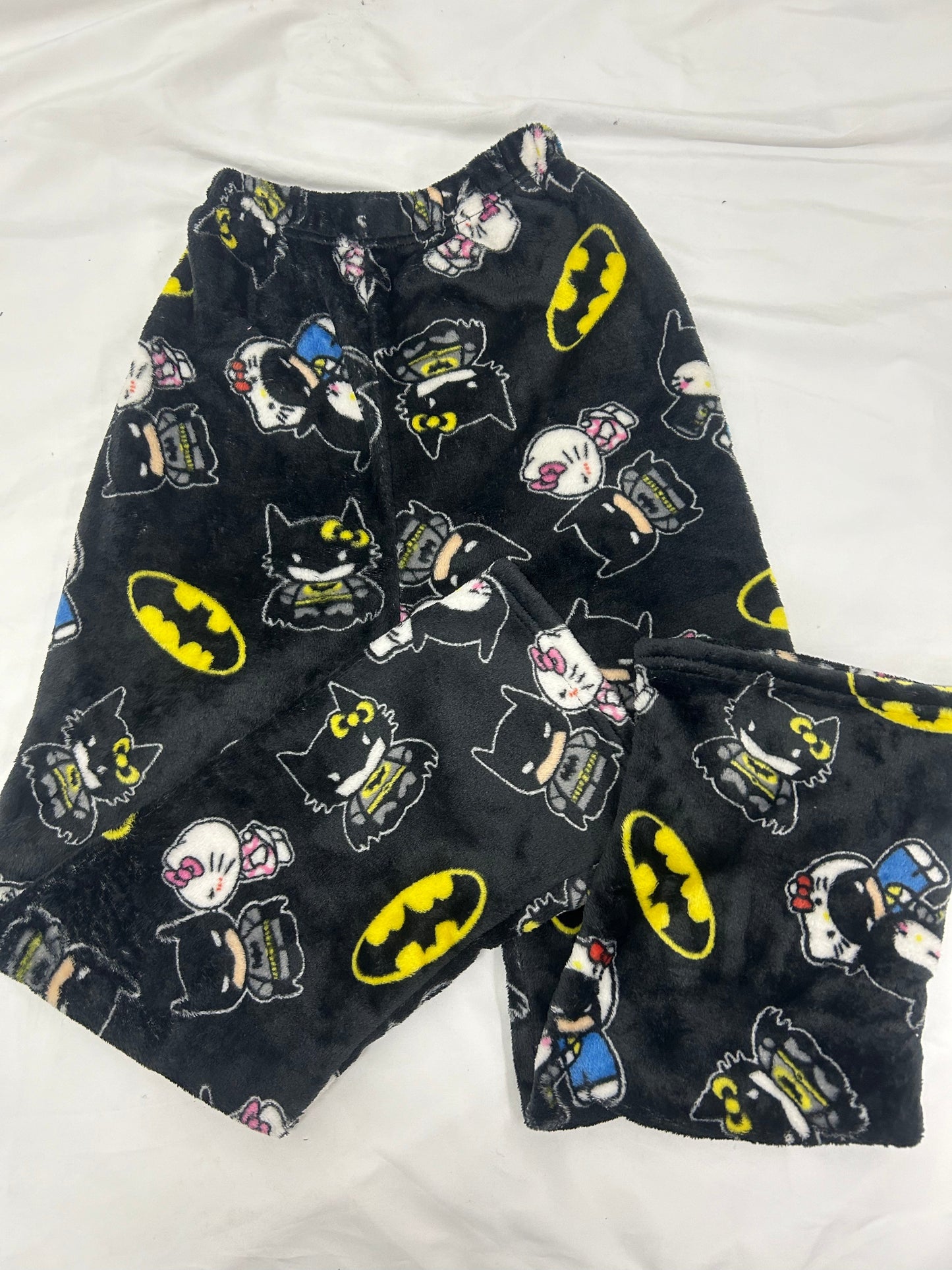 Kitty Batman Fuzzy Pajama Pants