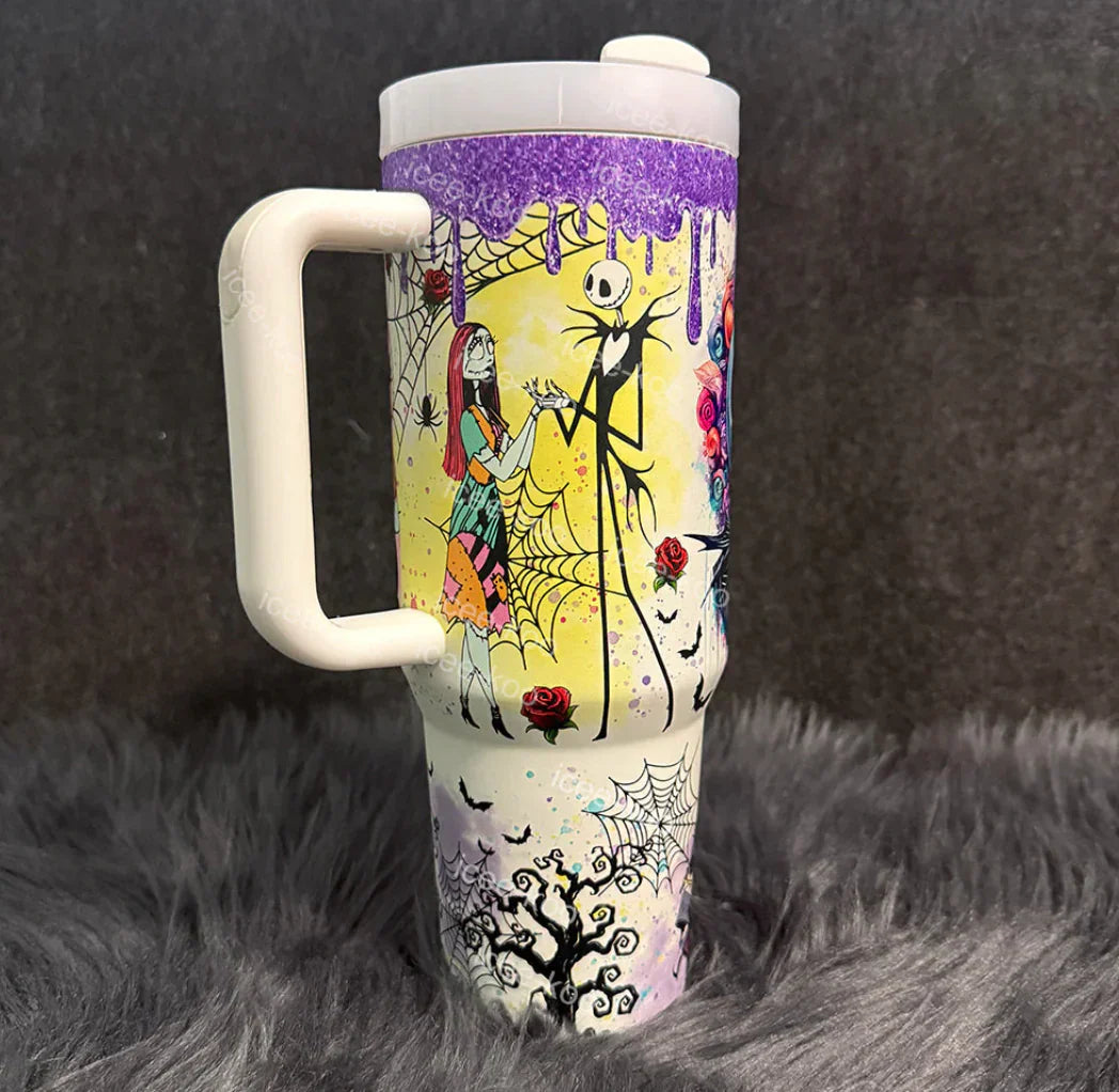 Jack Magic 40 Midnight Oz Tumbler Skellington Glow-in-the-Dark Sally