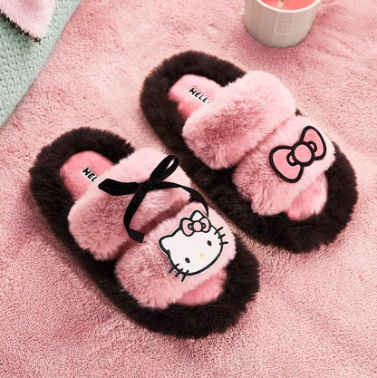 Kawaii Plush Fluffy Home Slippers