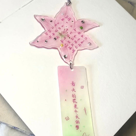Flower Pendant Sweet Keychain Lily Calendar Acrylic