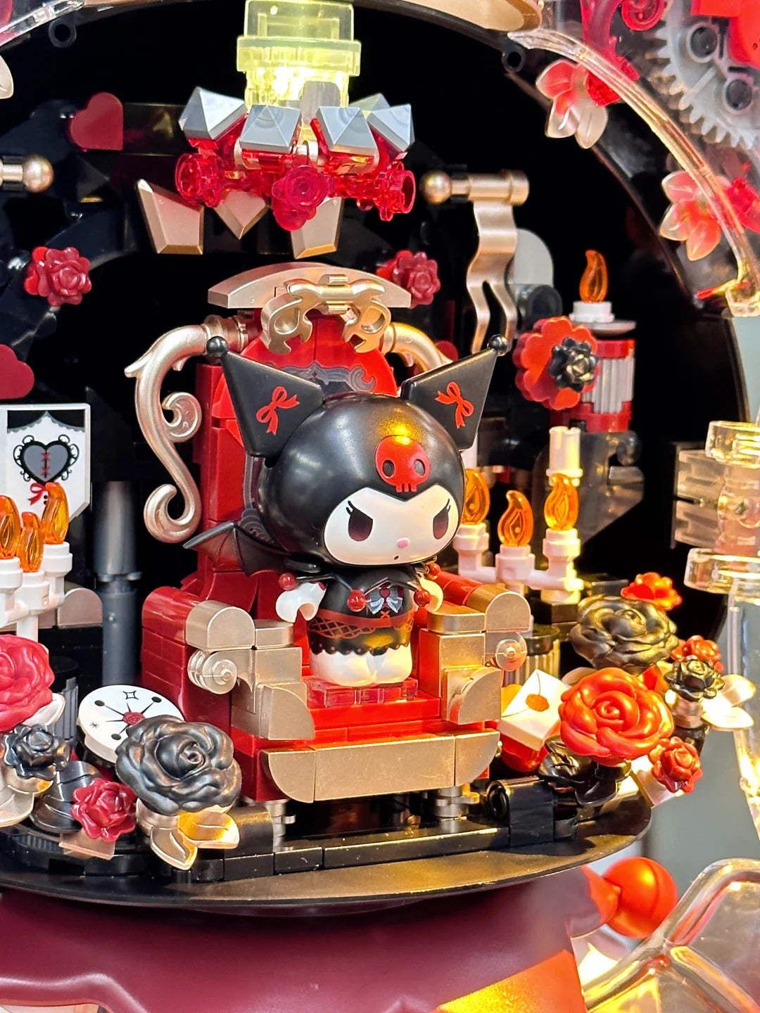 450+Pcs Night Blocks Dark Figure Building Kuromi Castle