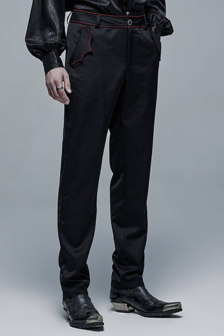 Men's Gothic Pants with Bat Pocket Decoration in 2 Colors