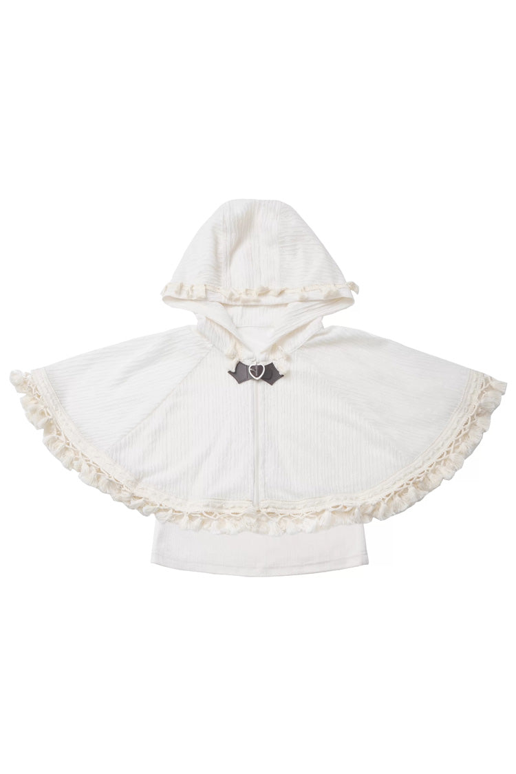 Sweet Lolita Skirt with Double-Layered Ruffles and Lace Splicing