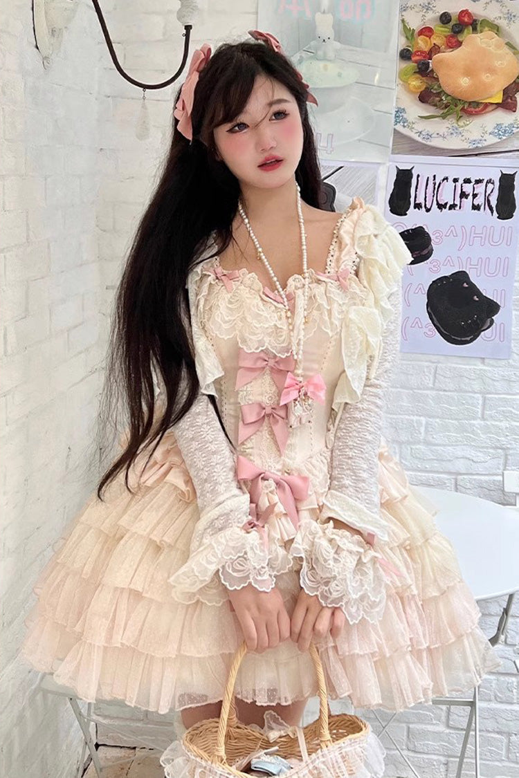 Goddess Ballet Romance Multi-Layer Ruffle Sweet Princess Dress - 2 Shades