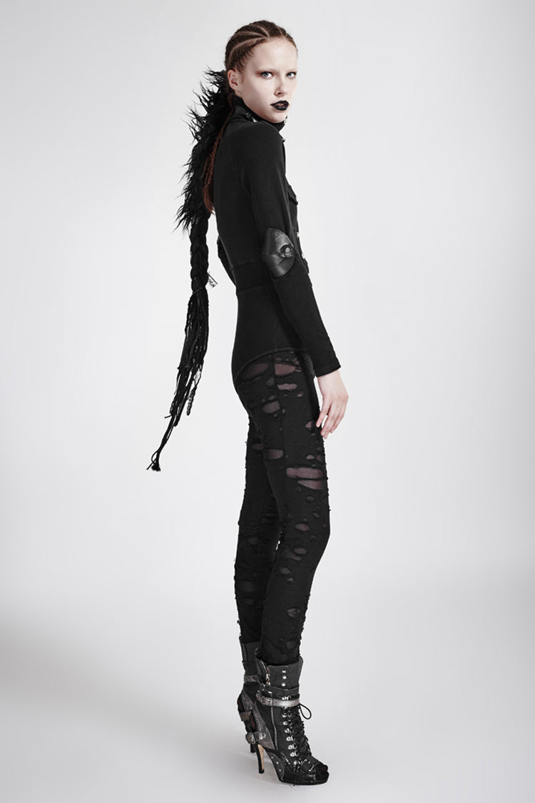Gothic Women's Sheer Fitted Leggings - Long Length